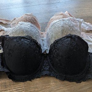 Ambrielle lace bra bundle 36C - like new